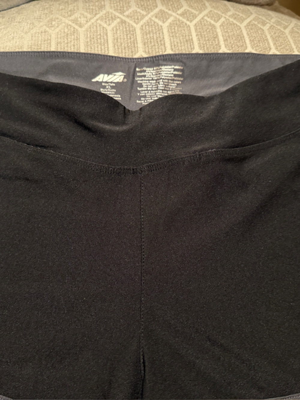 Avia Black Performance Shorts with Subtle Gray Trim